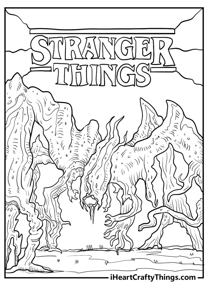 15 Stranger Things Coloring Pages (Printable Easy PDF Sheets)