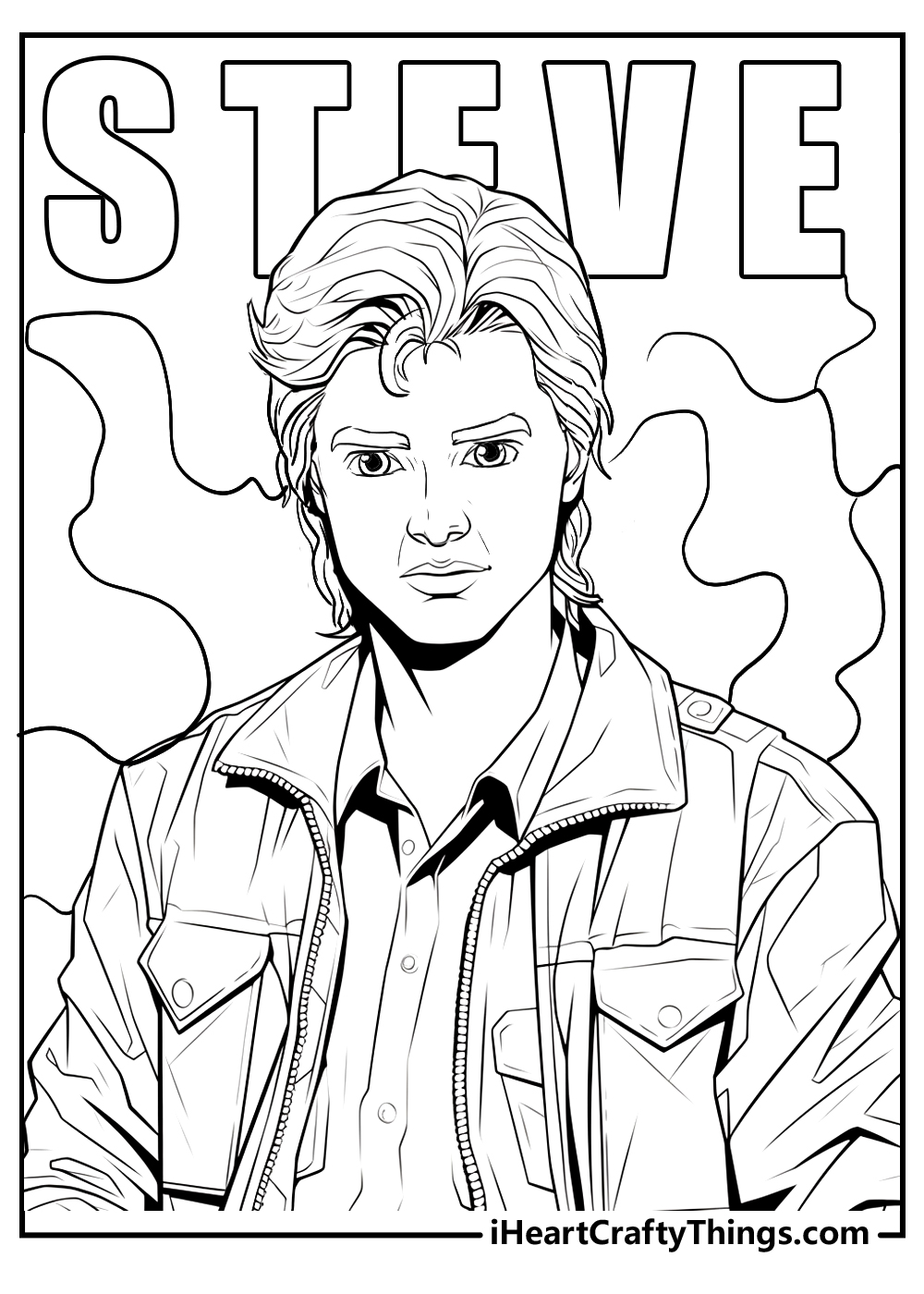 steve from stranger things coloring pages