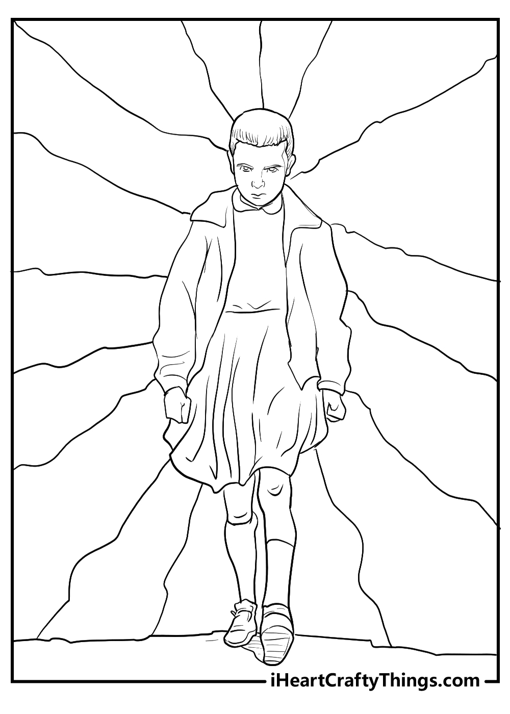 eleven stranger things coloring sheet
