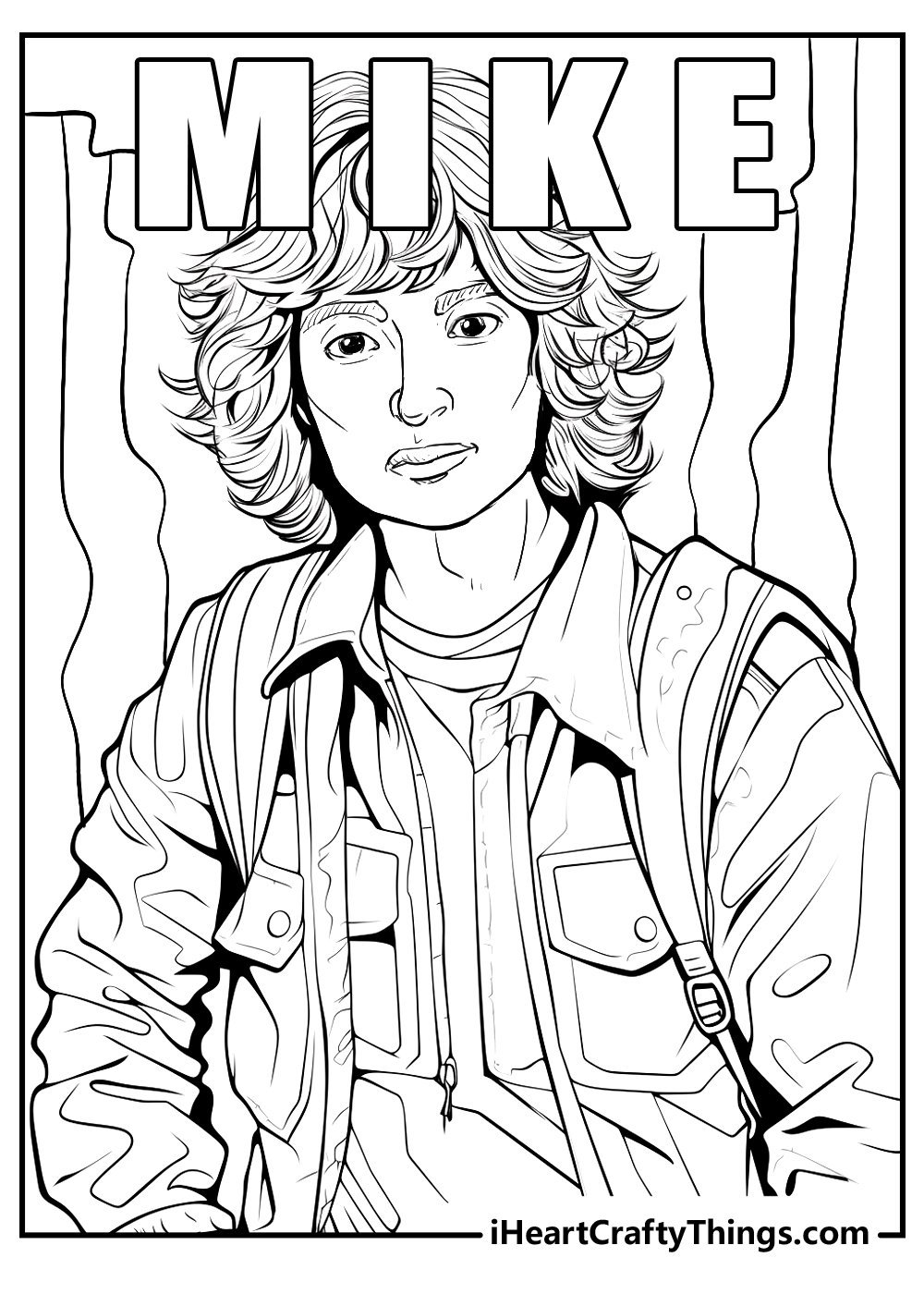 mike from stranger things coloring pages