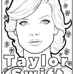taylor swift head coloring pages