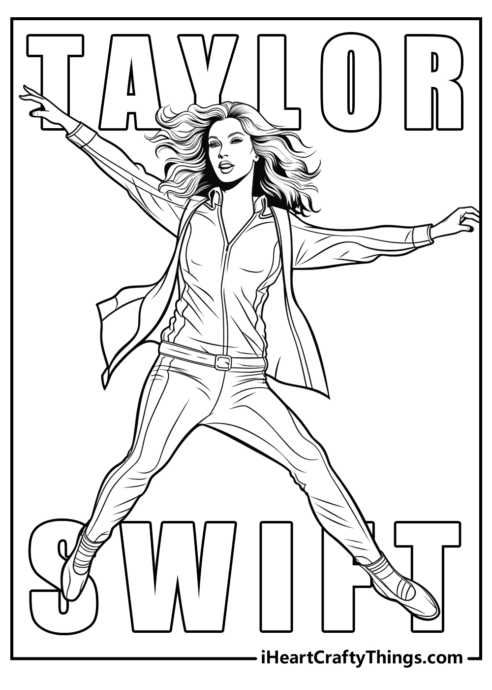 cartoon taylor swift coloring pages