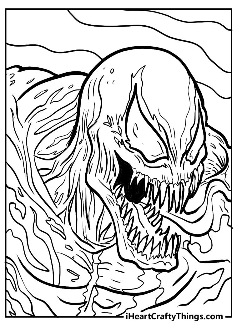 Printable Venom Coloring Pages (Updated 2024)