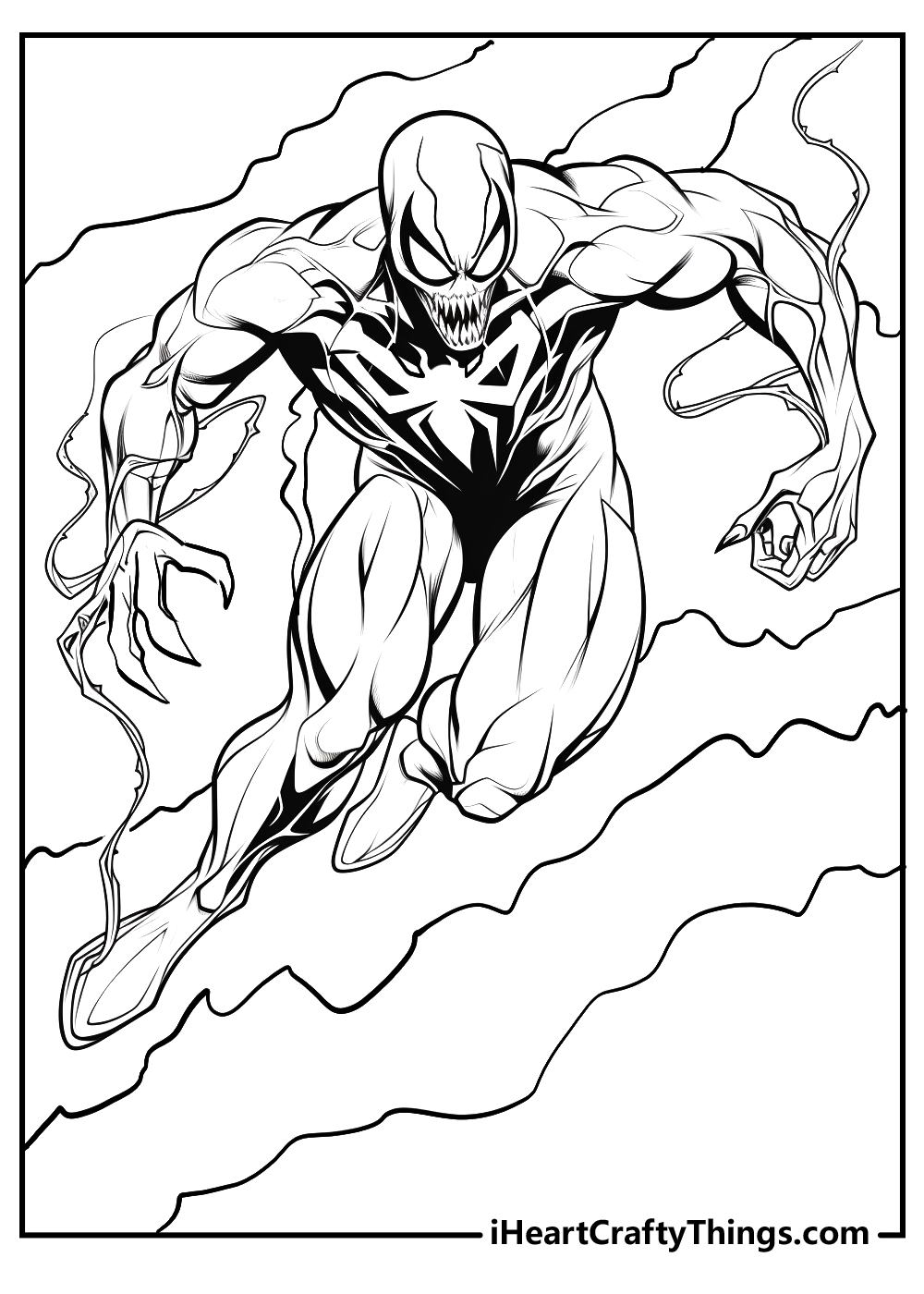 comics venom coloring sheet