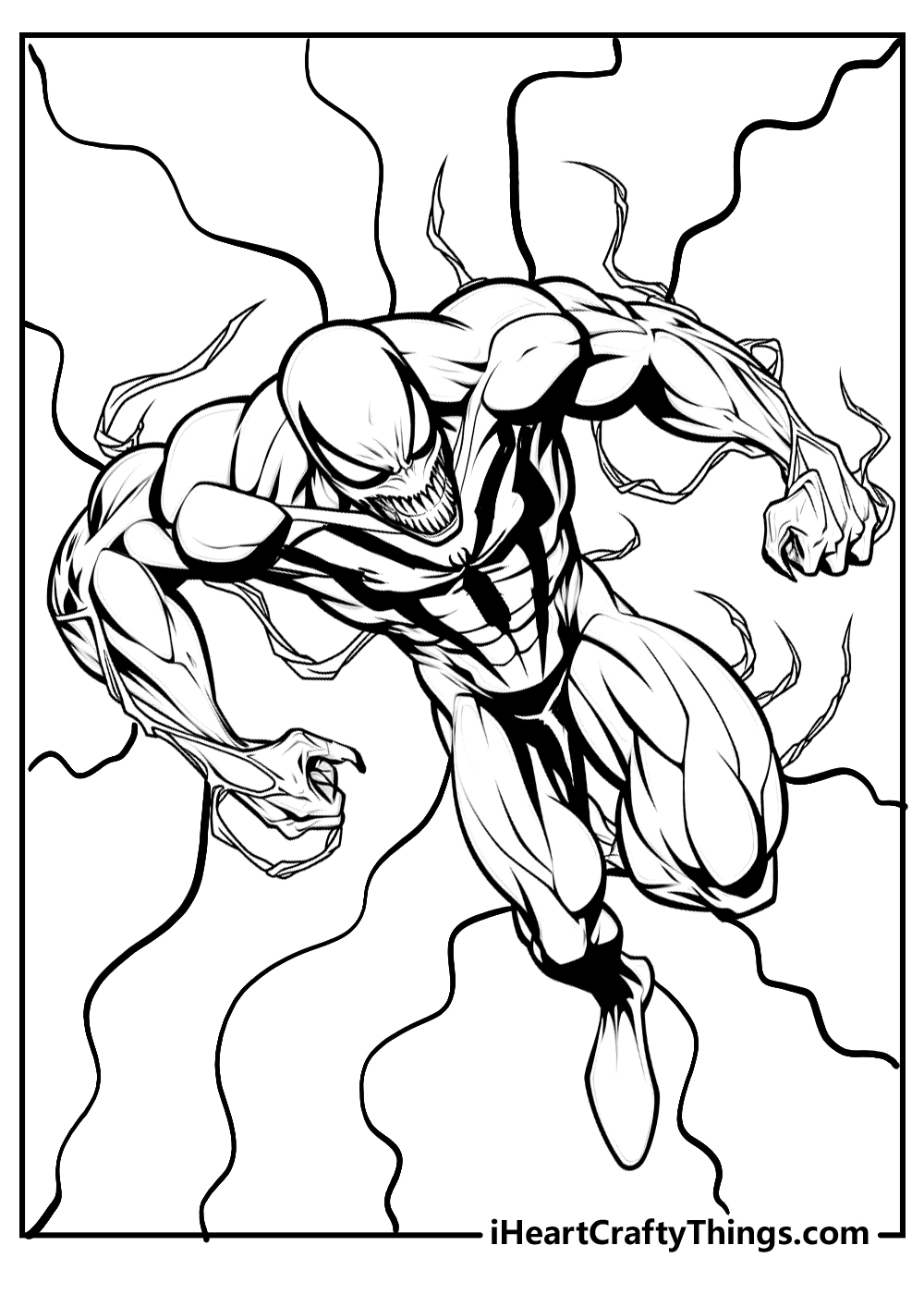 full size venom coloring pages