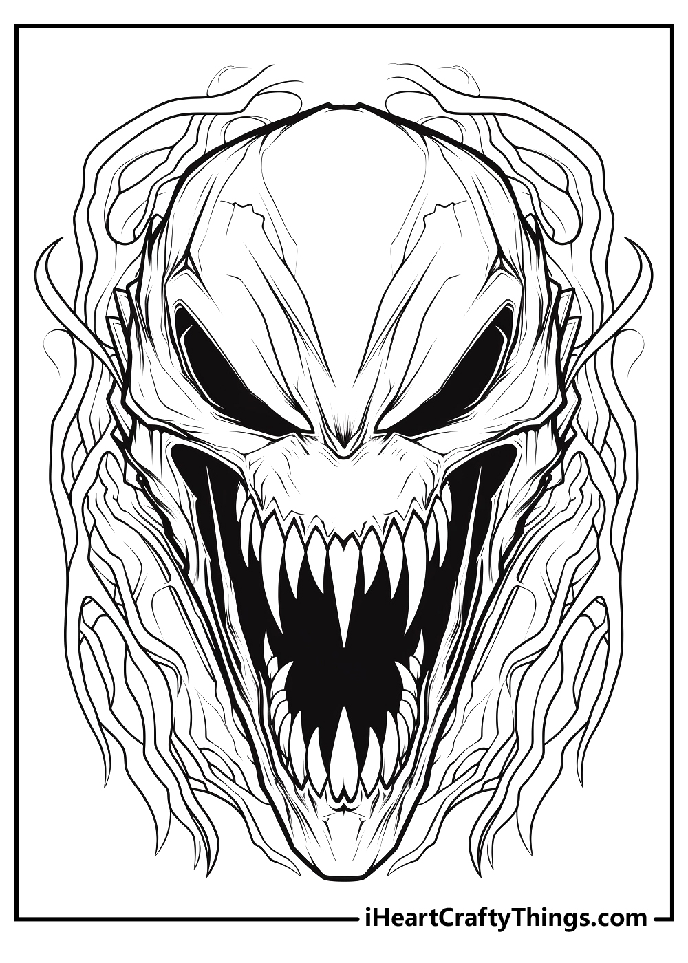 venom head coloring pages