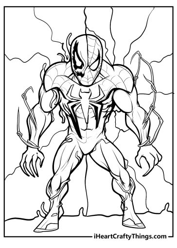 venom coloring printable for kids