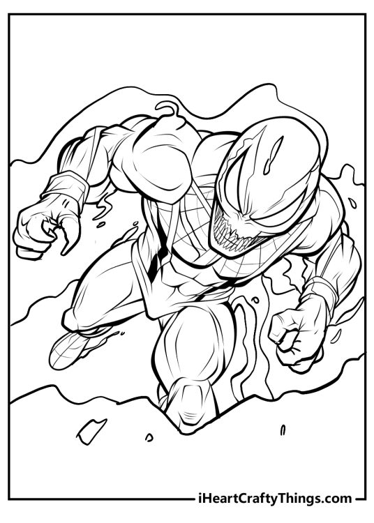 venom coloring printable for adults