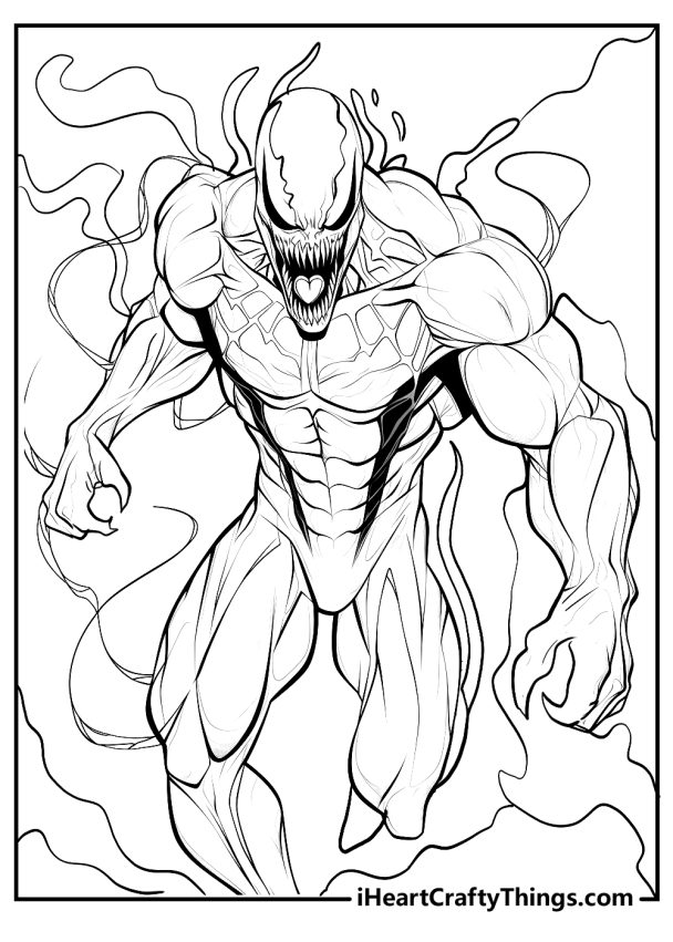 Printable Venom Coloring Pages (Updated 2024)