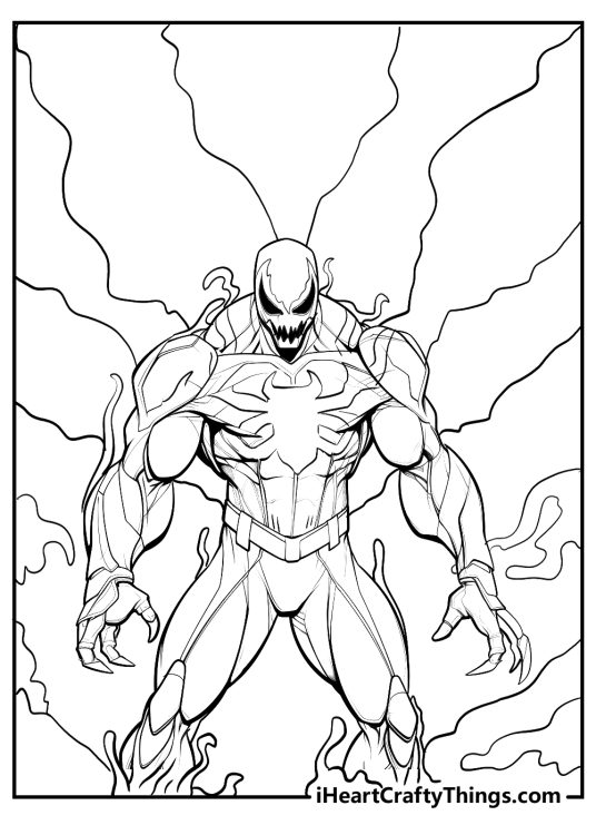venom coloring sheet free download