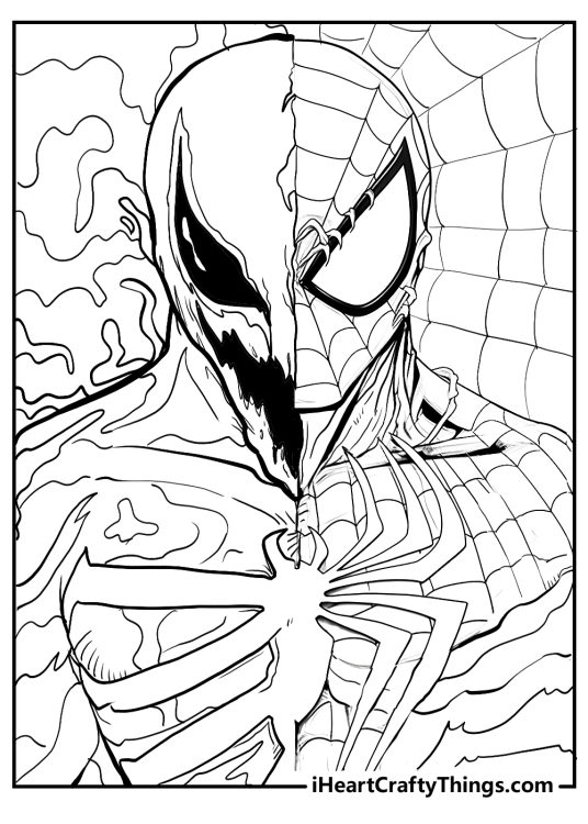 Printable Venom Coloring Pages (Updated 2024)