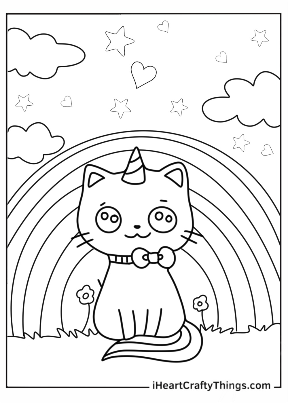 Caticorn coloring sheet