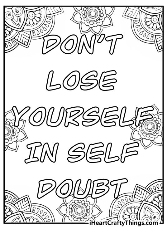 Coloring poster for adults with