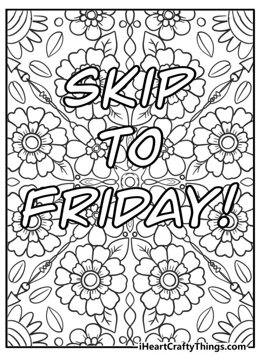Coloring page for adults with a
