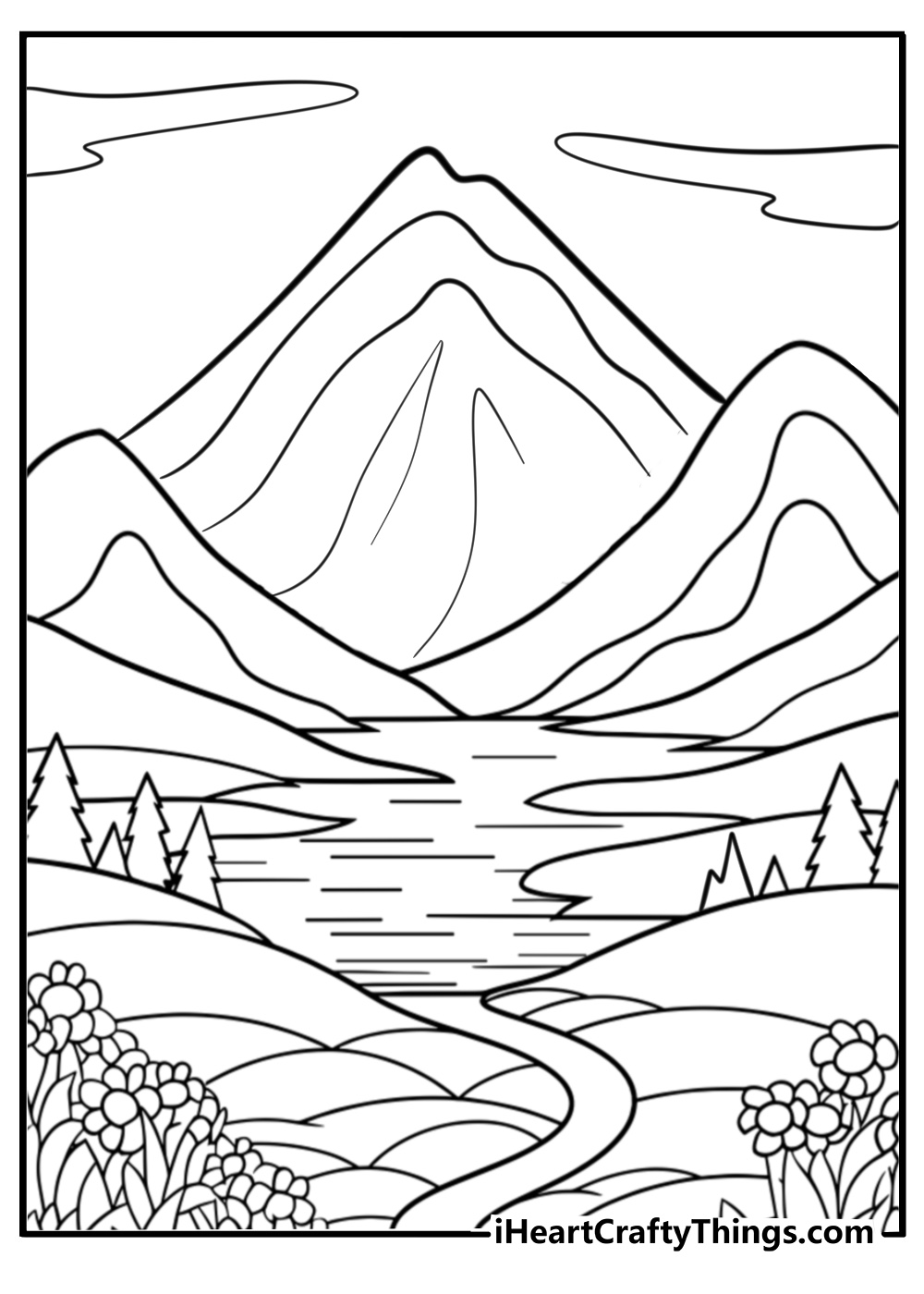 Outdoor coloring pages for adults