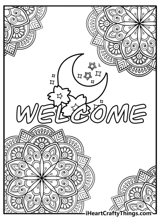 Coloring sheet for adults of a word