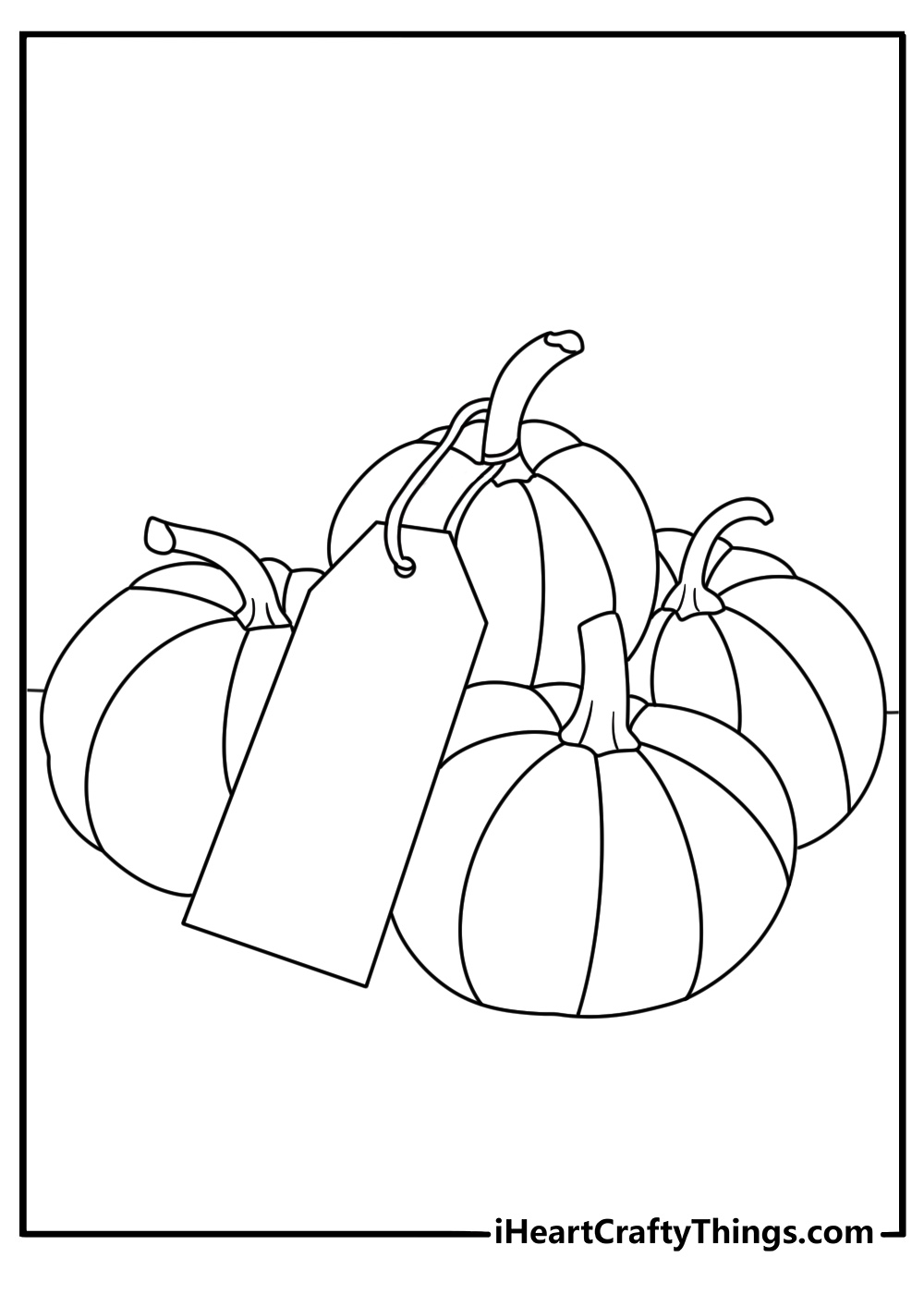 A farm stand displays pumpkins with handwritten price tags in this fall scene