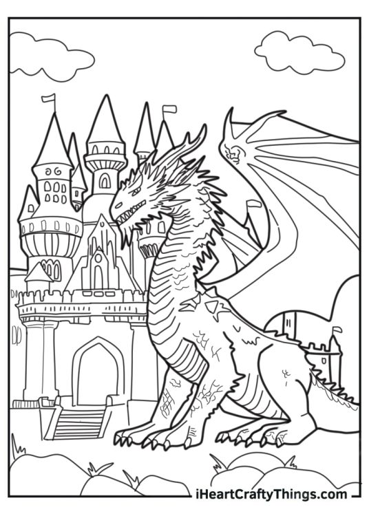 Dragon Protecting Castle