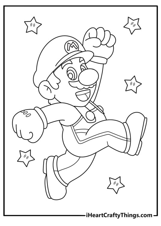 Super Mario coloring pages