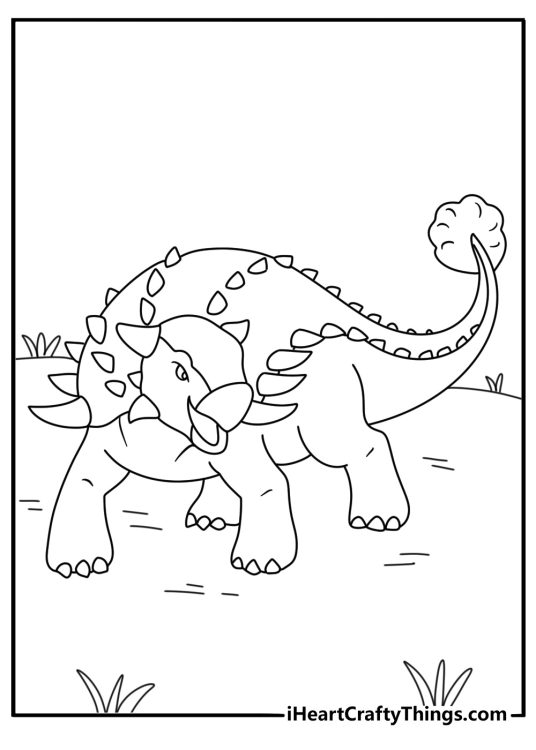 Ankylosaurus Coloring Page