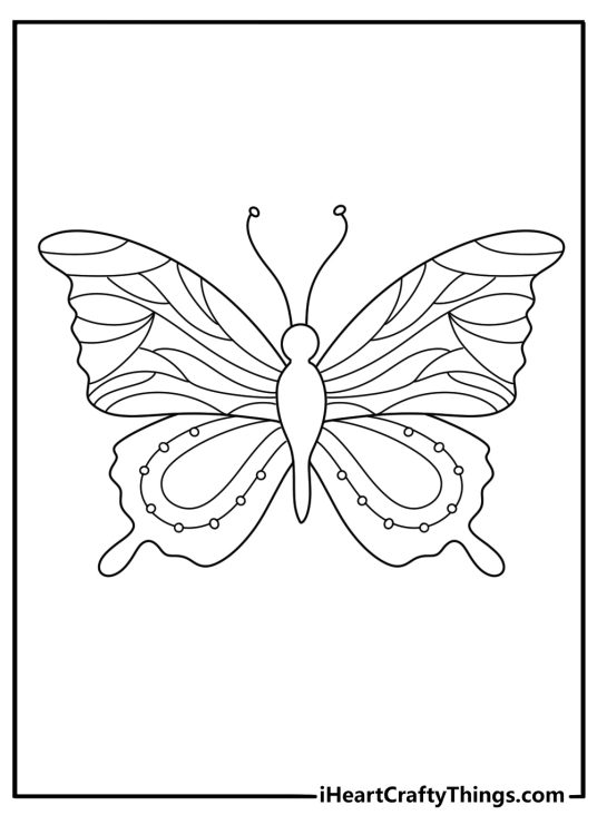 Butterfly coloring sheet free