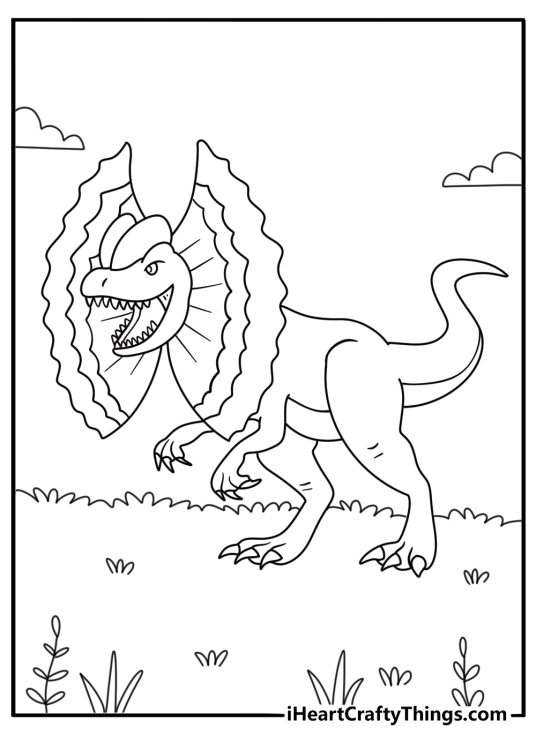 Dilophosaurus Coloring Page
