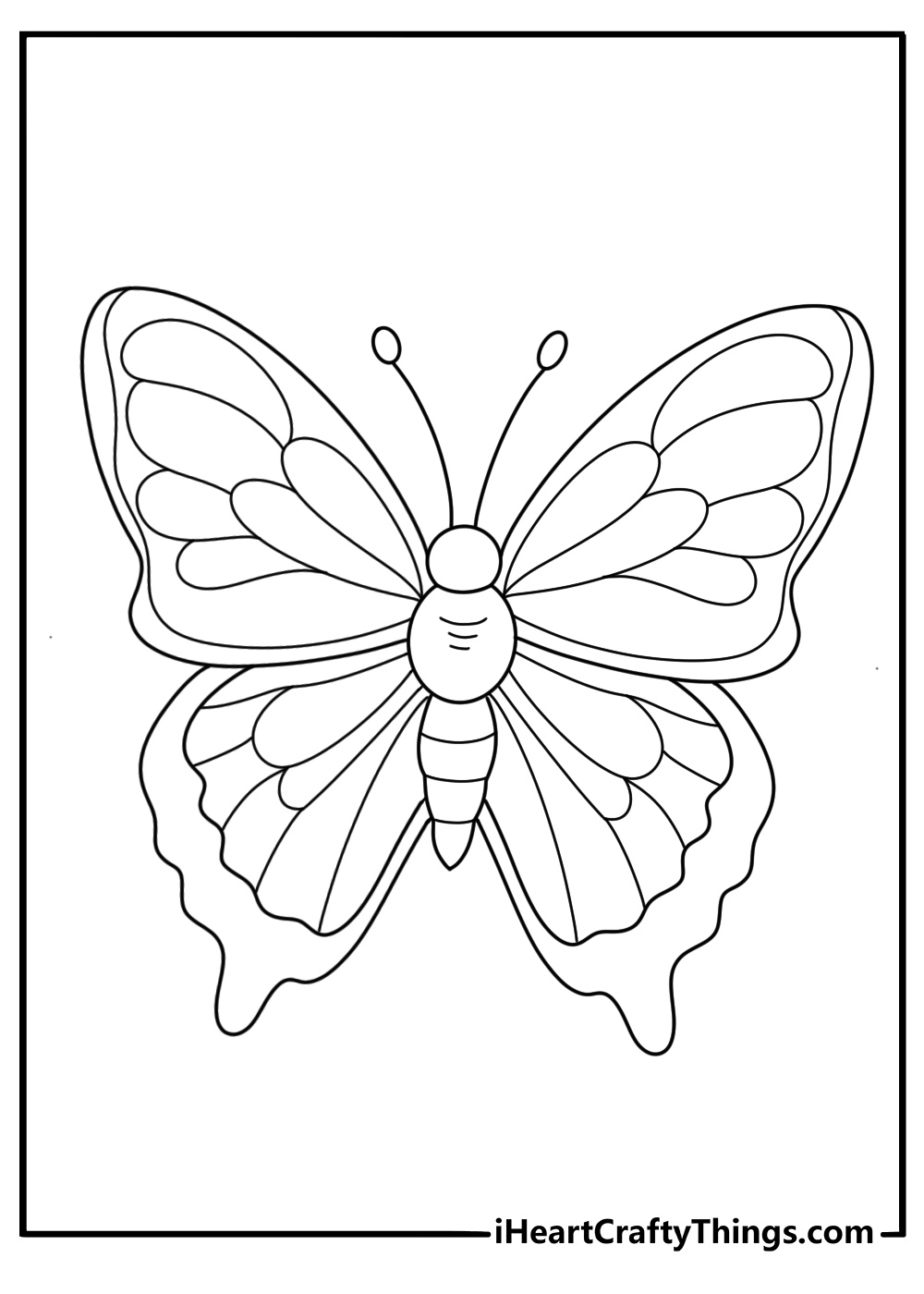 Easy butterfly coloring pages for adults