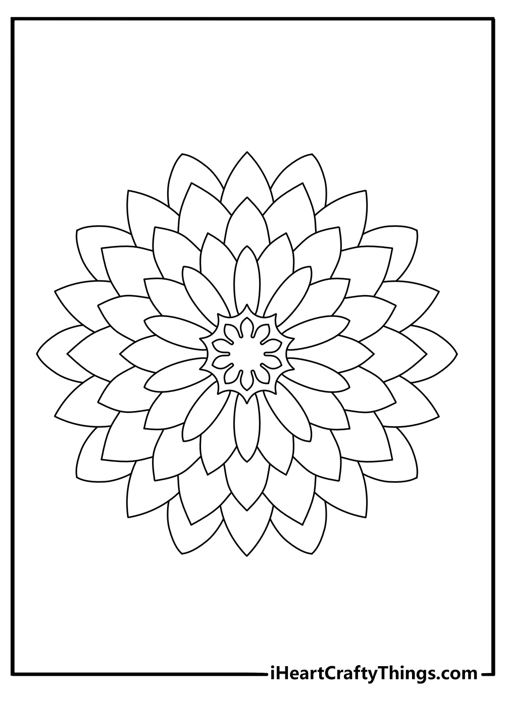 Easy flower mandala for preschoolers