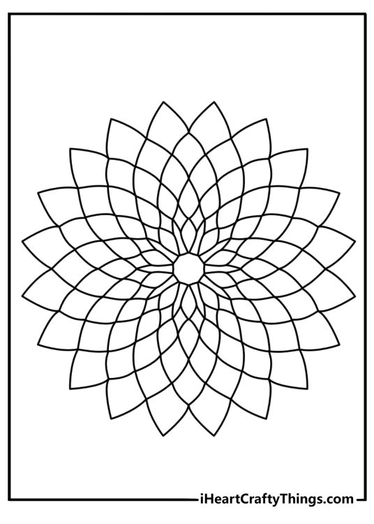 Flower Coloring Pages Of Simple Petunia Mandala