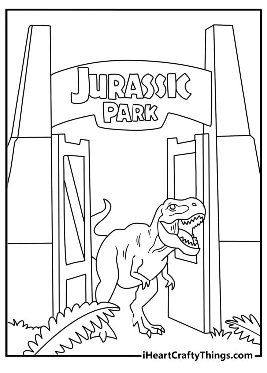 Jurassic Park Coloring Page