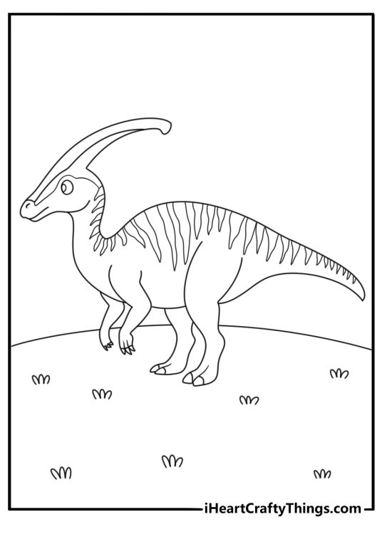Parasaurolophus Coloring Page
