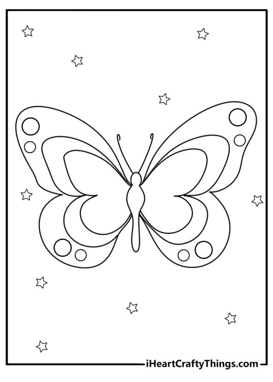 Printable butterfly picture to color