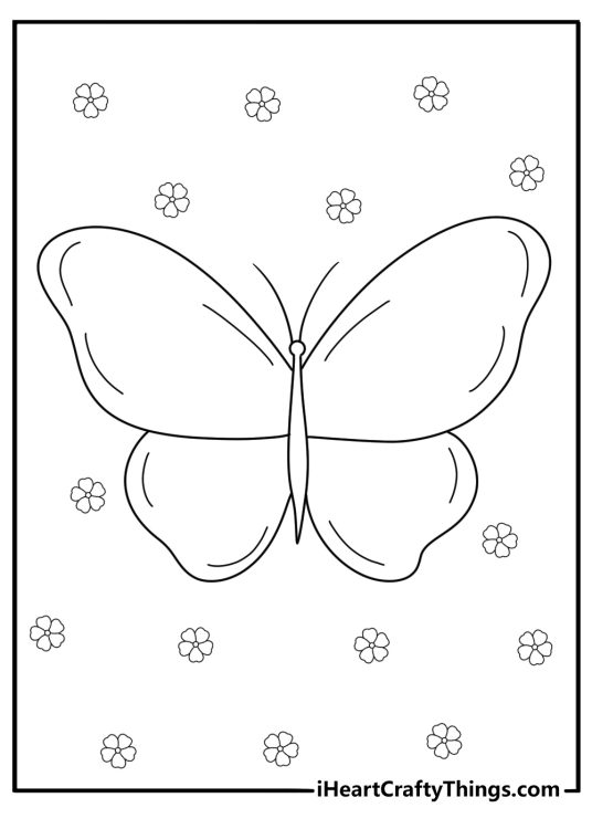 Small butterfly coloring pages
