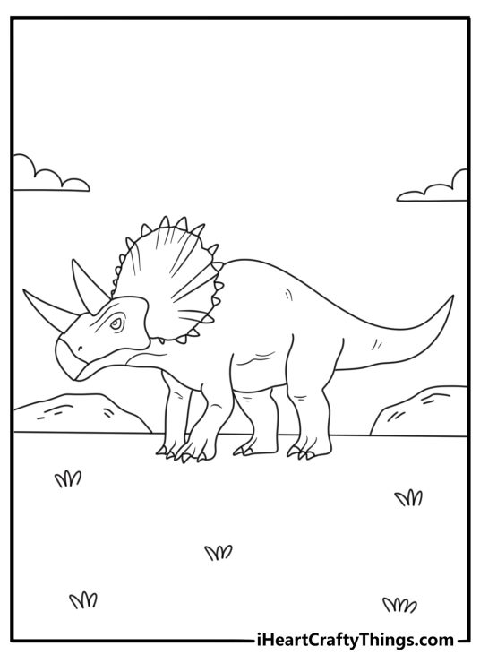 Triceratops Coloring Page