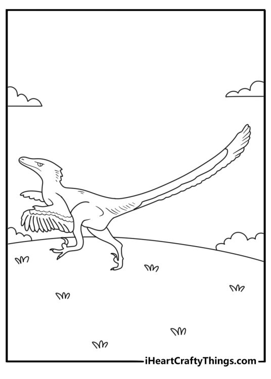Velociraptor Coloring Pages For Dinosaurs