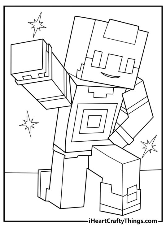 cool minecraft coloring page