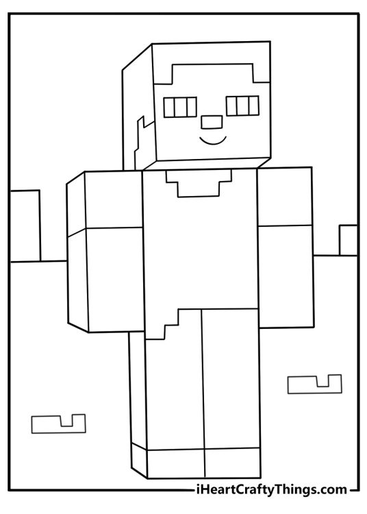 free minecraft coloring page