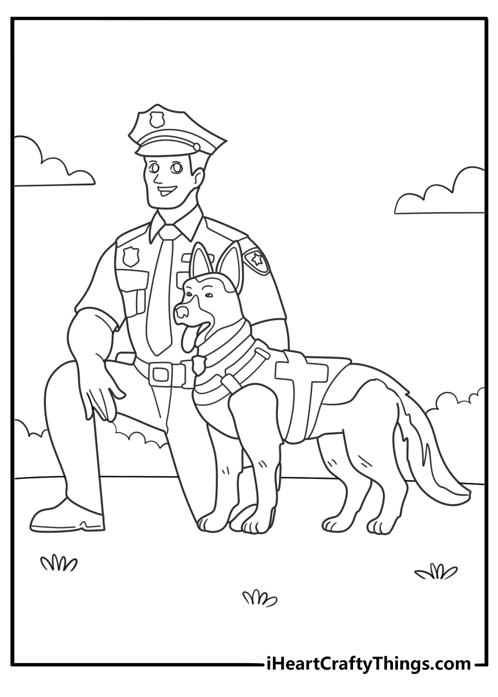 german shepherd police k9 in training stance detailed page