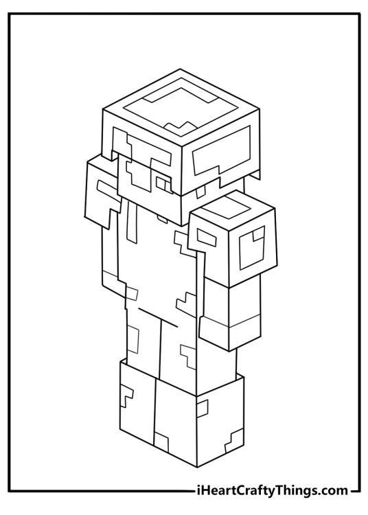 minecraft armor coloring page