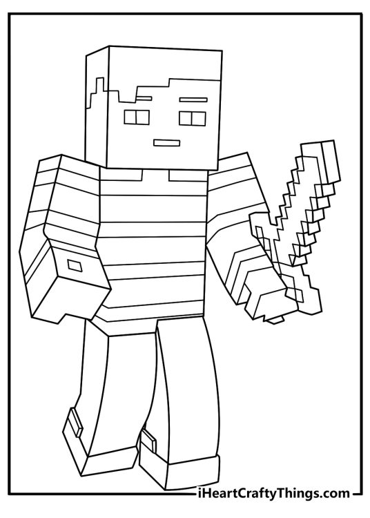 minecraft character coloring page