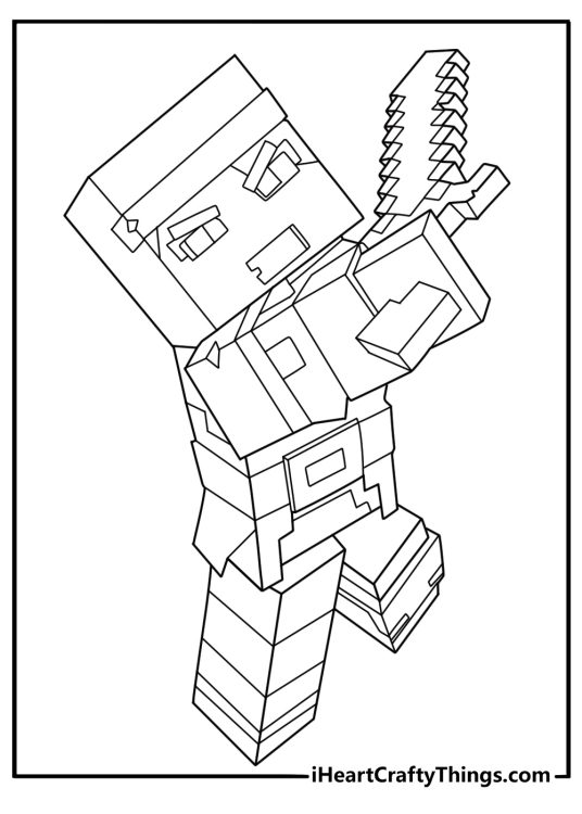 minecraft dungeons coloring page