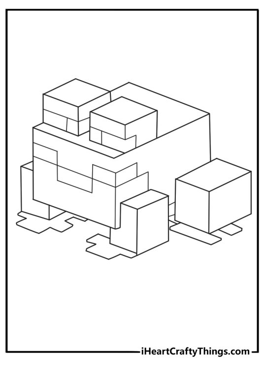 minecraft easter coloring page