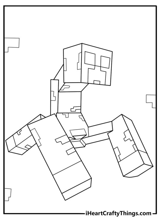 minecraft mutant creeper coloring page