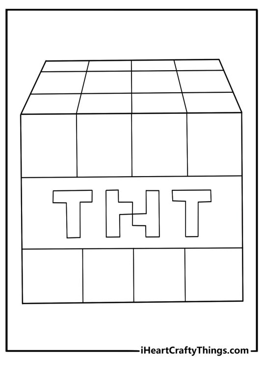 minecraft tnt coloring page