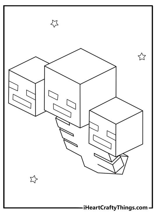 minecraft wither coloring page