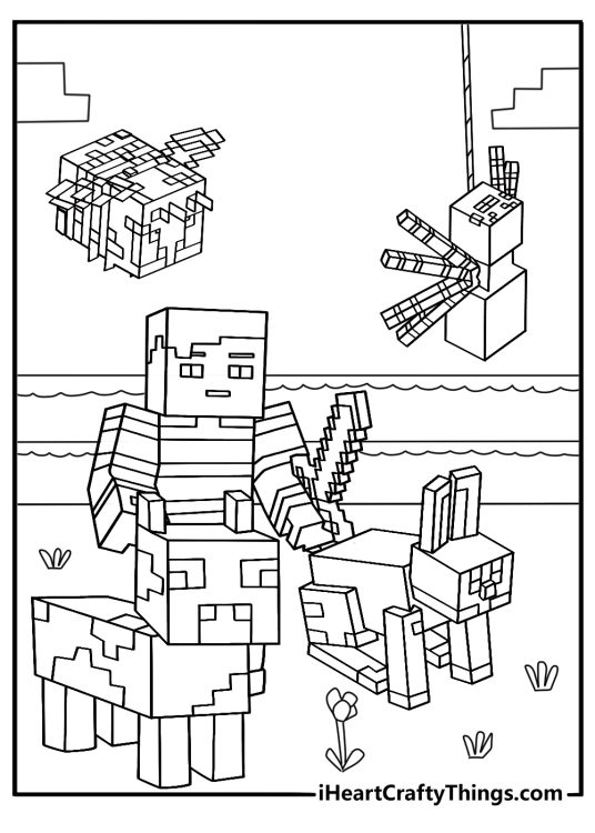 minecraft world coloring page