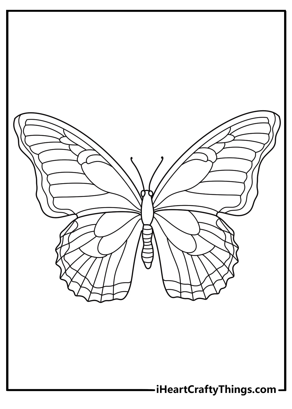 oloring picture presenting butterfly with a really intricate design wings pattern