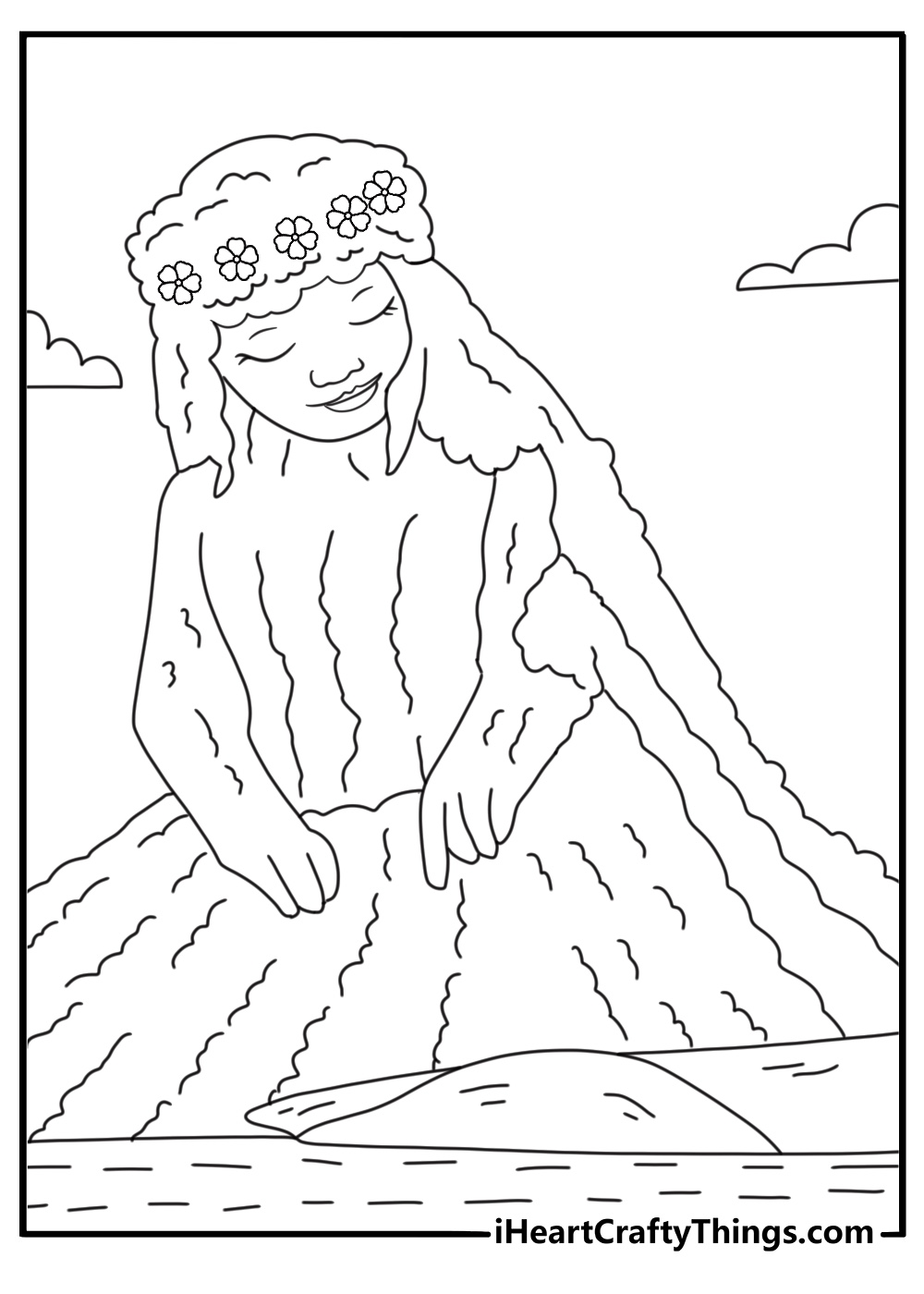 Moana coloring pages free printable with Te Fiti restoring green life across the island