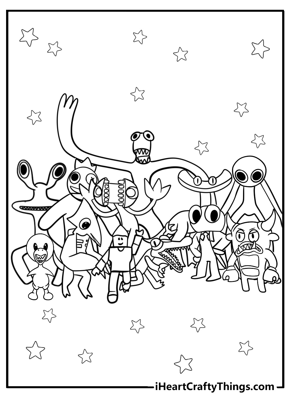 All rainbow friends coloring pages