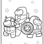 Among us avengers coloring pages